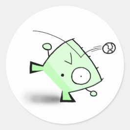 Driehoek Dude Young Hit in het hoofd Ronde Sticker