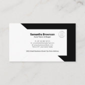 Driehoek Eenvoudig minimalistisch zwart wit Visitekaartje (Achterkant)