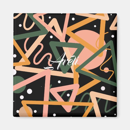 Driehoek en cirkels magneet (Voorkant)