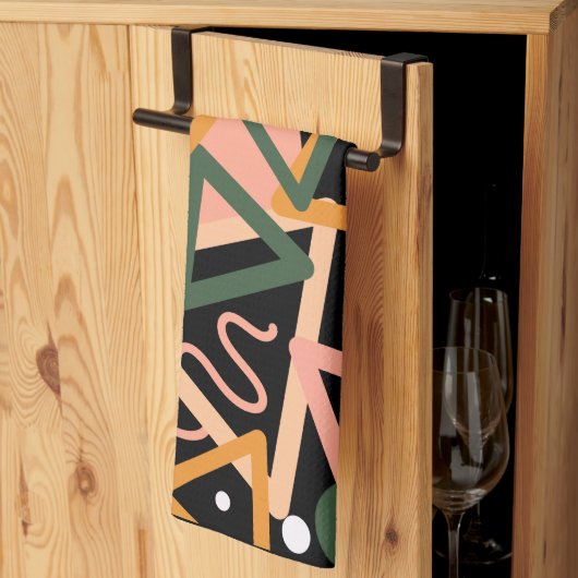 Driehoek en cirkels theedoek (Derde Gevouwen)