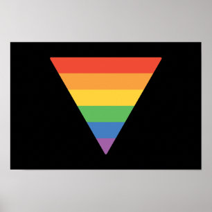 Driehoek Gay Pride Rainbow Poster