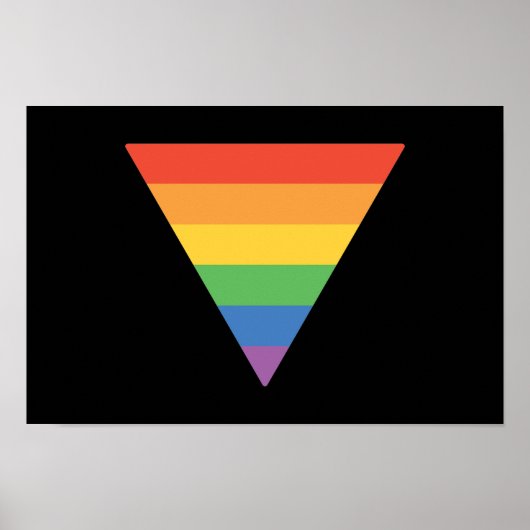 Driehoek Gay Pride Rainbow Poster (Voorkant)