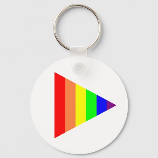 Driehoek Gay Pride Sleutelhanger (Voorkant)