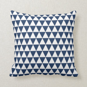 Driehoek Geometric Pattern Navy Blue Kussen