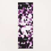 Driehoek Geometrische Vibrant Roze Monogram Yogamat (Voorkant)