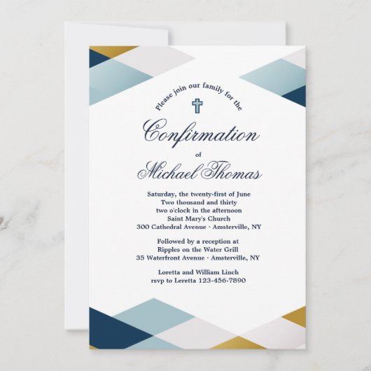 Driehoek Grenzen Uitnodiging (Voorkant)