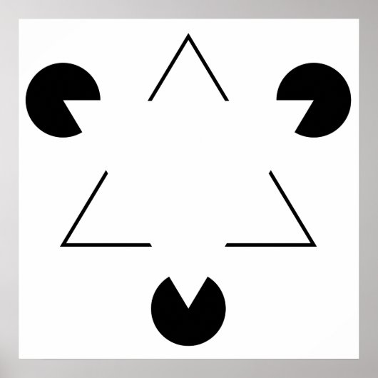 Driehoek Kanizsa Poster (Voorkant)