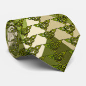 Driehoek Keltische knoop herhalen over Jumbo Zigza Stropdas (Opgerold)