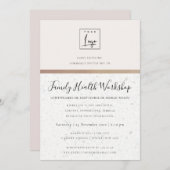 DRIEHOEK ROOS GOUD GLITTER SEMINAR WORKSHOP EVENEM KAART (Voorkant / Achterkant)