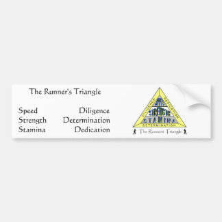 DRIEHOEK VAN DE RUNNER BUMPERSTICKER