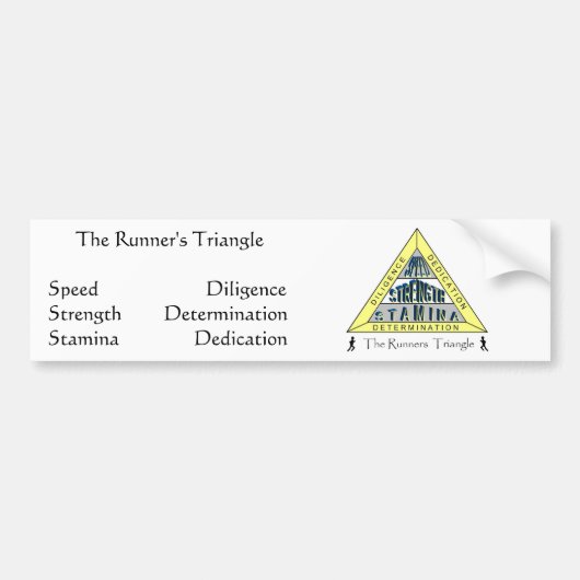 DRIEHOEK VAN DE RUNNER BUMPERSTICKER (Voorkant)
