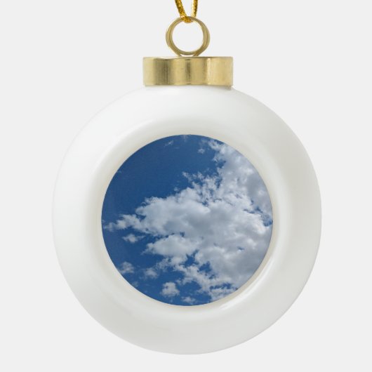 Driehoek van wolken keramische bal ornament (Voorkant)
