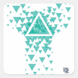 driehoek vierkante sticker