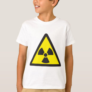 Driehoek voor waarschuwing radioactief symbool t-shirt