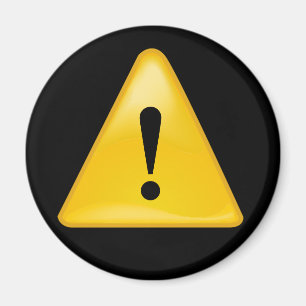 driehoek waarschuwingssymbool uitroepteken magneet