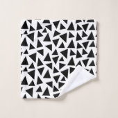 driehoek zwarte driehoek bad handdoek (Wasdoekje)
