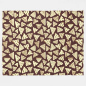 Driehoeken 240121 - Schaduwen van chocolade Fleece Deken (Voorkant (Horizontaal))