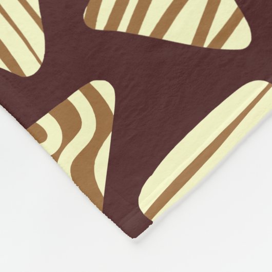 Driehoeken 240121 - Schaduwen van chocolade Fleece Deken (Hoek)