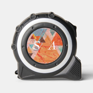 Driehoeken abstract geometrisch kleurenblokpatroon rolmaat