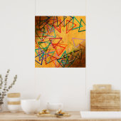 Driehoeken, Abstract, geometrisch - Poster (Keuken)