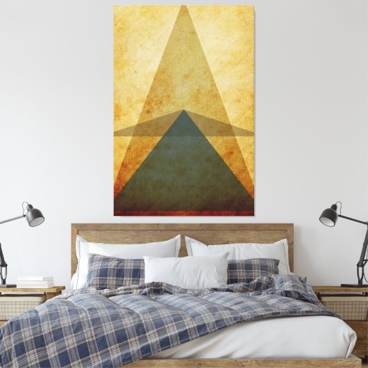 driehoeken canvas afdruk (Insitu (Slaapkamer))