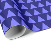 Driehoeken - Elektrisch blauw op de diepzeemacht Cadeaupapier (Rol Hoek)