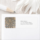 Driehoeken en middelste medallion quilt etiket (Insitu)