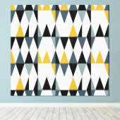 Driehoeken:  geometrisch patroon. canvas afdruk (Insitu (Houten vloer))