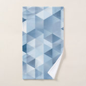 Driehoeken in blauw en grijs bad handdoek (Handdoek)