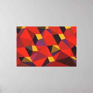 Driehoeken in het rood canvas afdruk