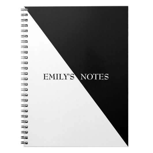 Driehoeken in zwart-wit notitieboek (Voorkant)