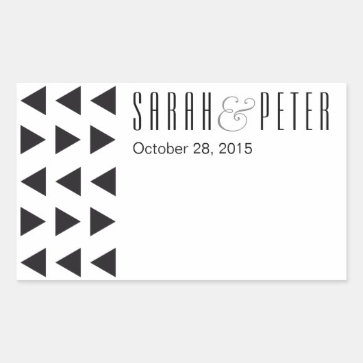 Driehoeken moderne gepersonaliseerde stickers (Voorkant)
