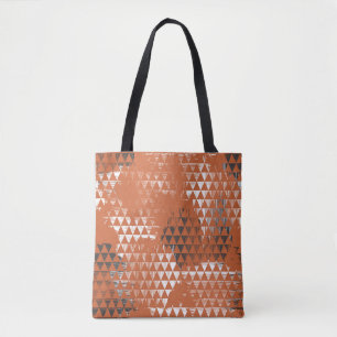 Driehoeken Naadloos: Oranje achtergrond Draagtas