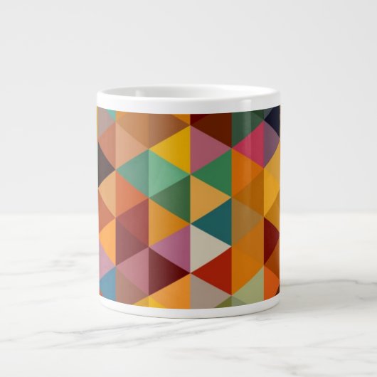 driehoeken Patroonachtergrond. Extra Grote Mok (Voorkant)