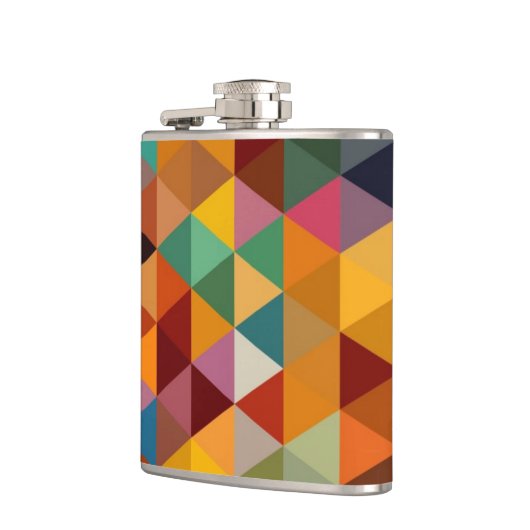 driehoeken Patroonachtergrond. Heupfles (Links)