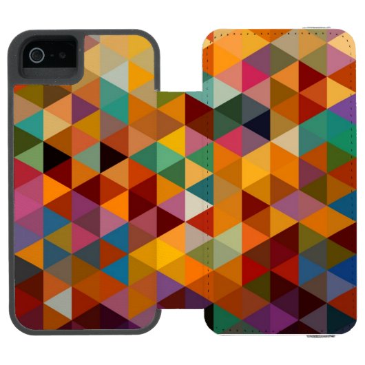 driehoeken Patroonachtergrond. Incipio iPhone Portemonnee Hoesje (Agenda Open)