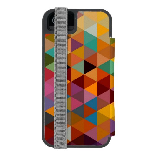 driehoeken Patroonachtergrond. Incipio iPhone Portemonnee Hoesje (Agenda Achterkant)