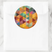 driehoeken Patroonachtergrond. Ronde Sticker (Tas)