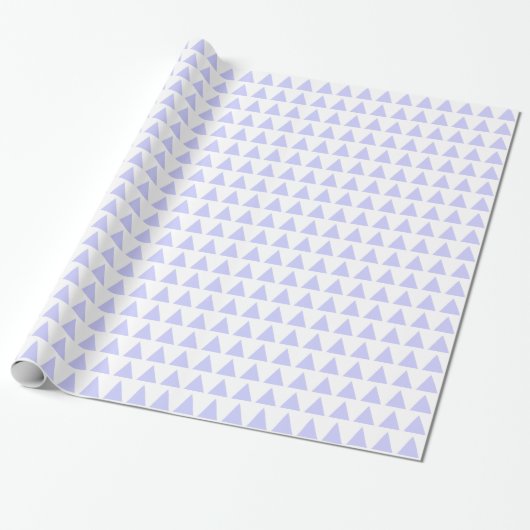 Driehoeken - Powder Blue op White Cadeaupapier (Uitgerold)