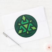 Driehoekig schild Vector T7 - Groen Ronde Sticker (Envelop)
