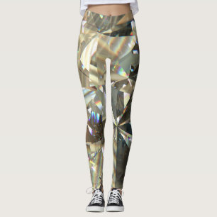 Driehoekige diamantvormen: gelaagde textuur. leggings