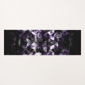 Driehoekige Geometrie Paars Rokerpatroon Monogram Yogamat (Voorkant (horizontaal))