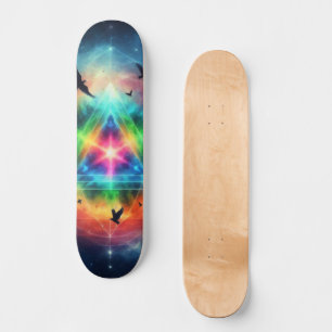 driehoekige kosmische energie skateboard