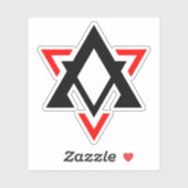 Driehoekige letter A monogram leuk Sticker (Vel)