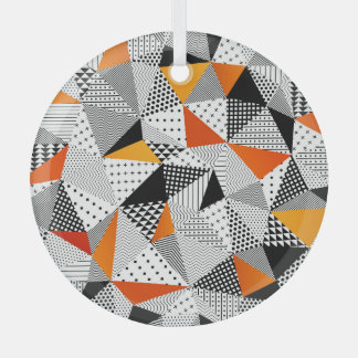 Driehoekige Mode:  veelhoekige elegantie. Glas Ornament