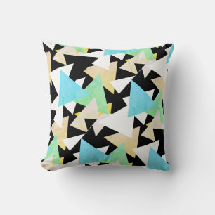 Driehoekige Pyramide Kussen Abstracte Kunst Geel G