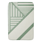 Driehoekige strepen in Groen Badmat (Voorkant Verticaal)
