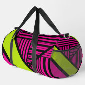 Driehoekige strepen in Lime Green, Hot Pink en Bla Plunjezak (Rechterhoek)