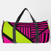 Driehoekige strepen in Lime Green, Hot Pink en Bla Plunjezak (Achterkant)