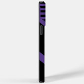 Driehoekige strepen in Paarse en zwarte Case-Mate iPhone Case (Achterkant / Rechts)